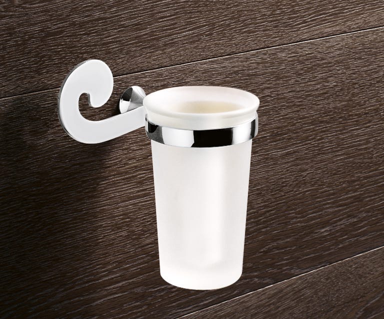 Porte-brosses à dents et dentifrice fixation murale design vintage-baroque | Lucrezia - 2