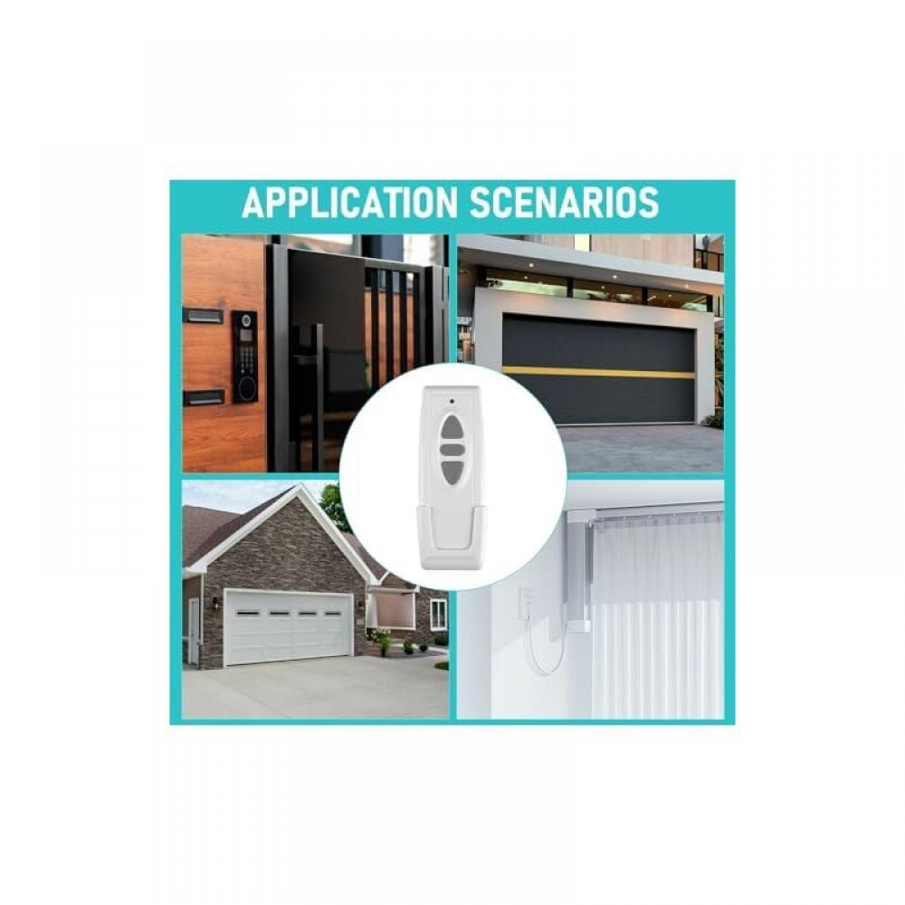 Telecommande Volet Roulant 1810630, Télécommande 433.92 MHz Universelle de Portail, Duplicateur Porte de Garage Telecommande avec 3 Boutons - 4