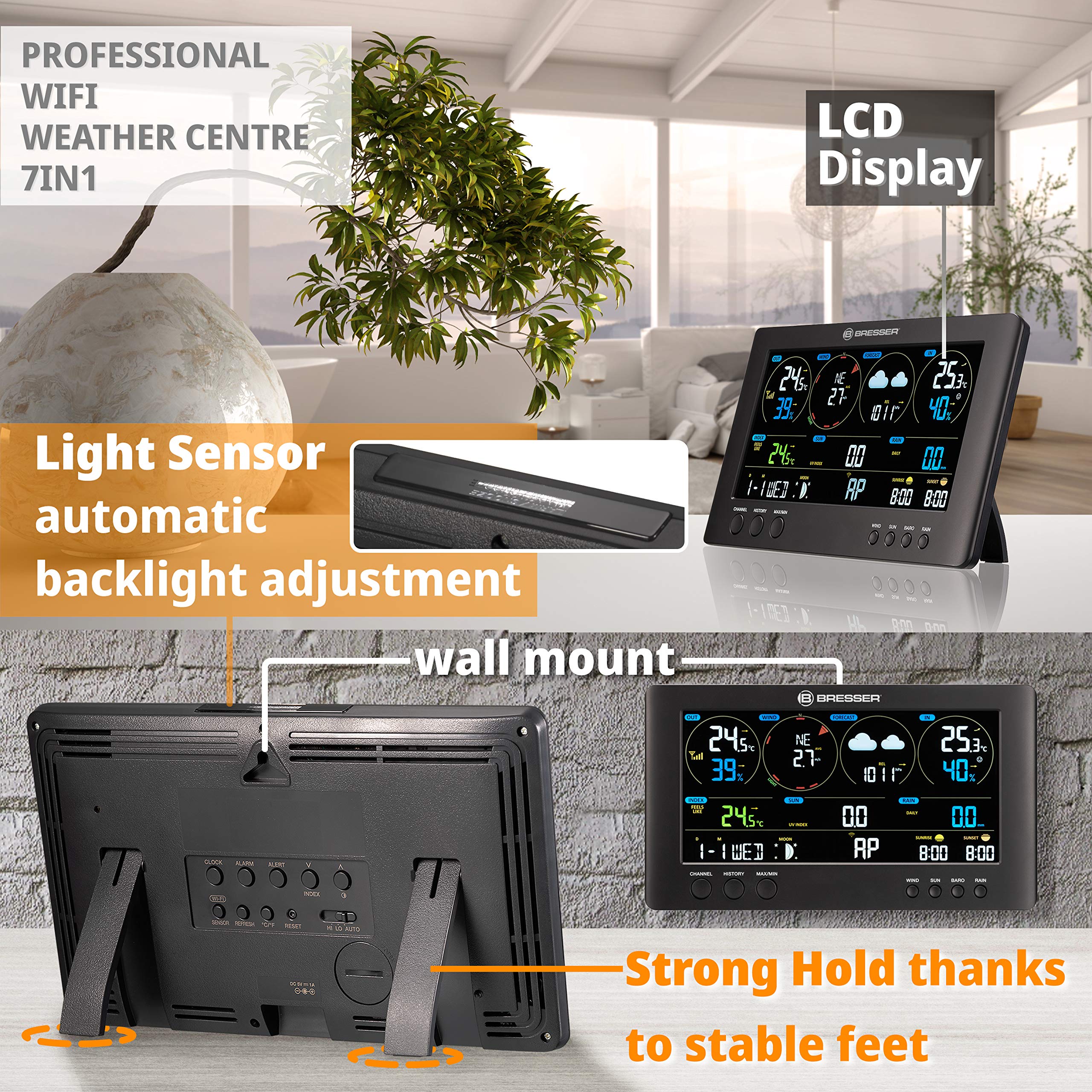 Station météo Bressser ClearView Bressser 7-in-1 WiFi Sensor - 6