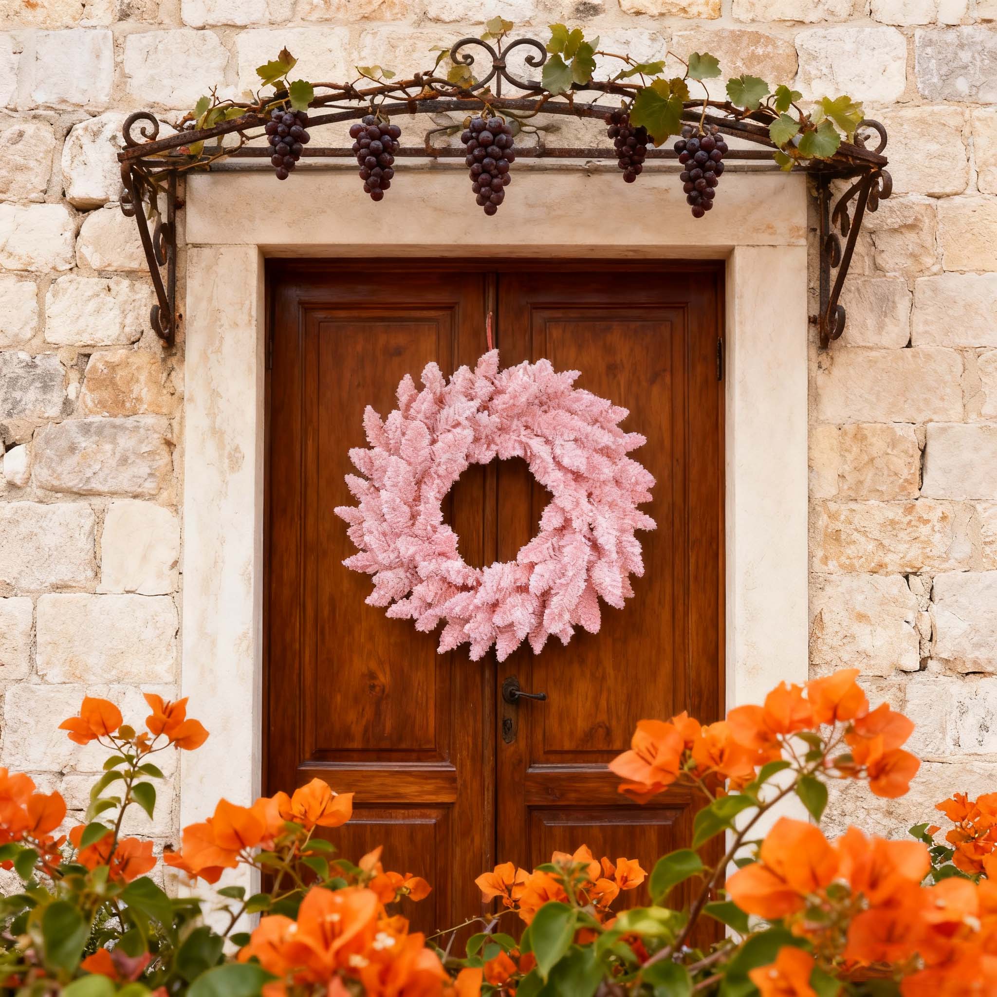 Generic Coronas De Navidad Artificiales Para Puerta Delantera, Coronas De Navidad Con Copos De Nieve, Piñas, Bayas Rojas, Decoraciones De Navidad, Coronas Para Decorar Decoraciones De Techo De Navidad