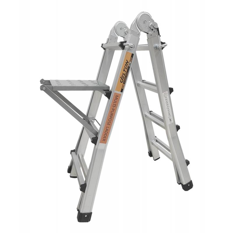 Scala pieghevole e telescopica in alluminio con gradini da 3,88