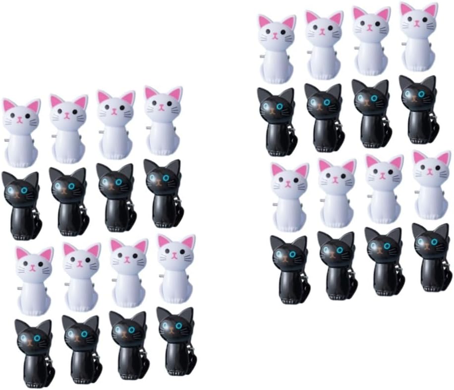 16 sztuk x 2 mini klamerki do bielizny w kształcie kotów z kreskówek, klipsy do suszenia ręczników i kołder, wiatroodporne