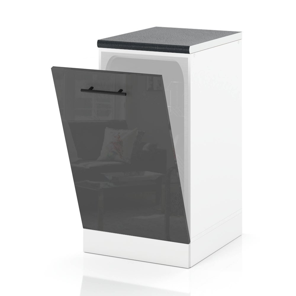 Front do zabudowy zmywarki 45cm szafka kuchenna spremium szary połysk