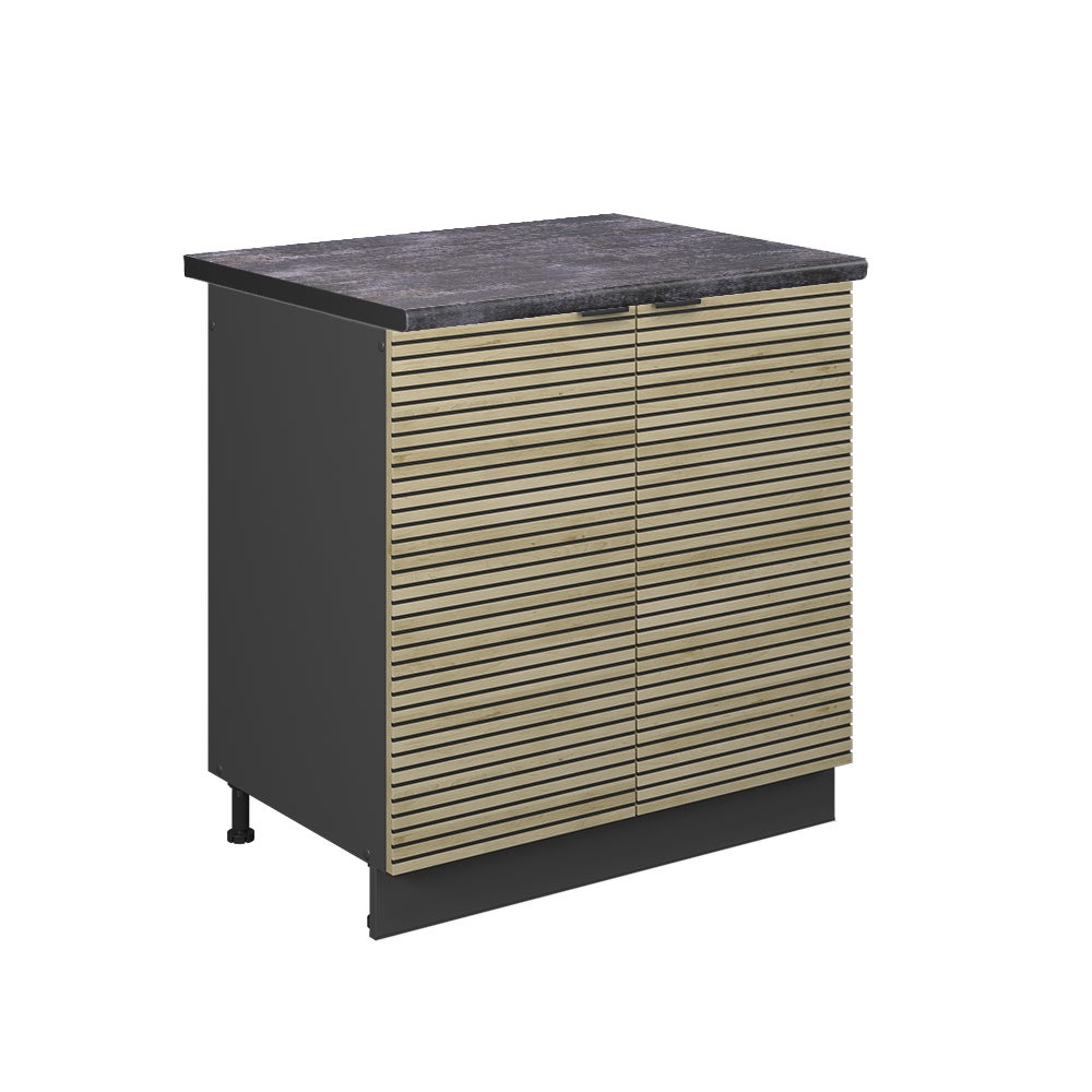 Vicco Szafka pod zlew Fame-Line, Panel dębowy, 80 cm , BP Antracyt
