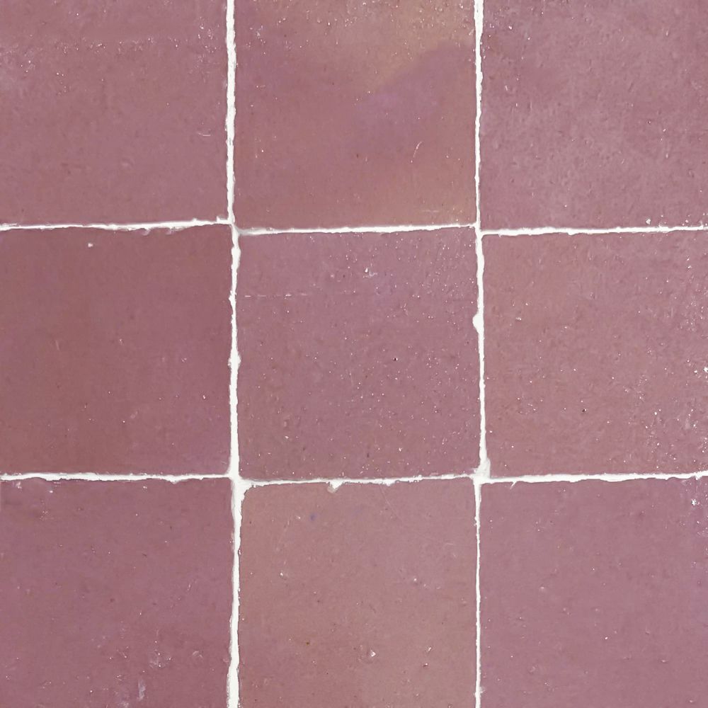Dragonfruit zellige - tejas rosas zellige - azulejos de pared zellige 10x10 cm - 100 piezas, 1 m2, baldosas zellige para baño, ducha, escalera, cocina