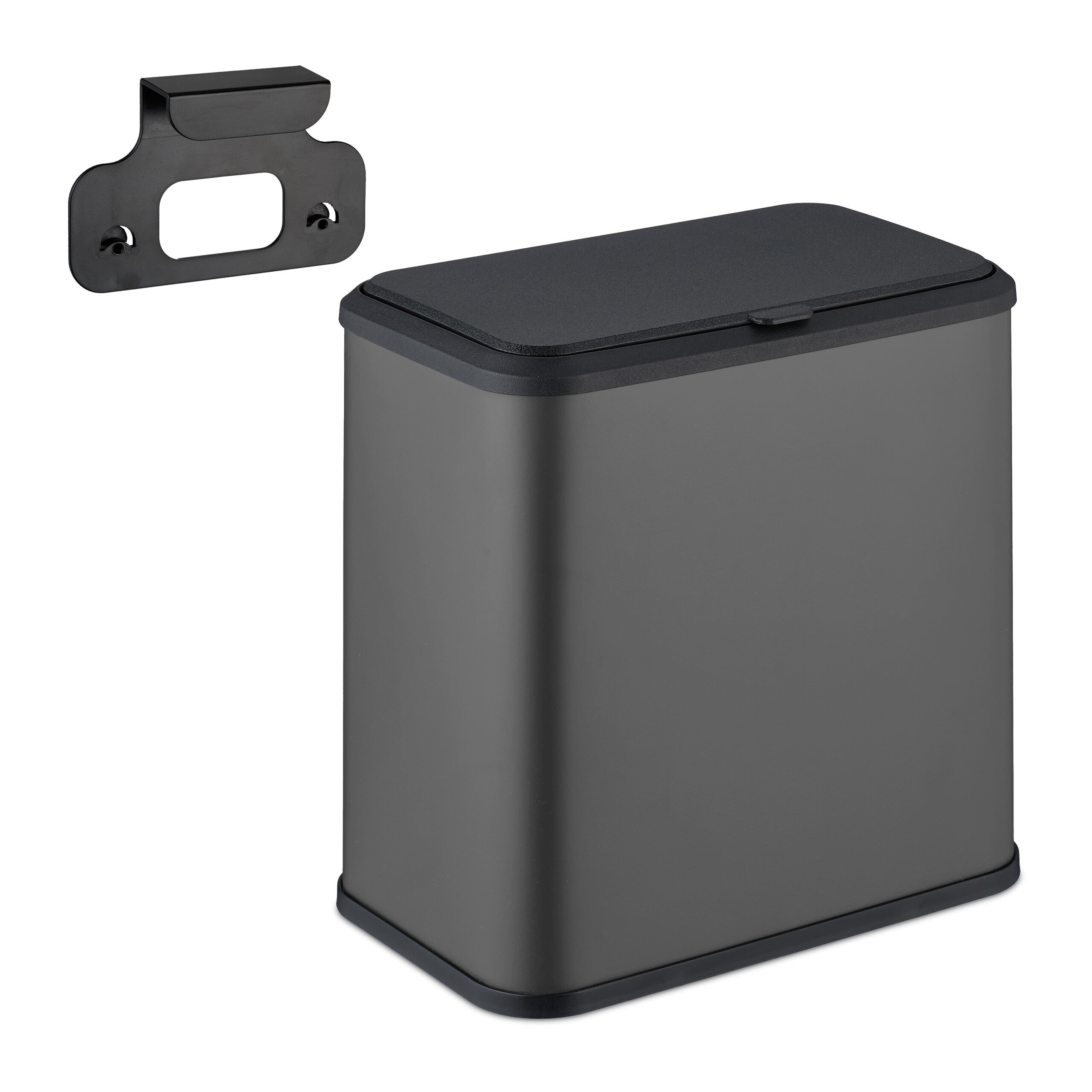 Relaxdays Cubo de Basura Colgante, Litros, Cuadrado, Papelera