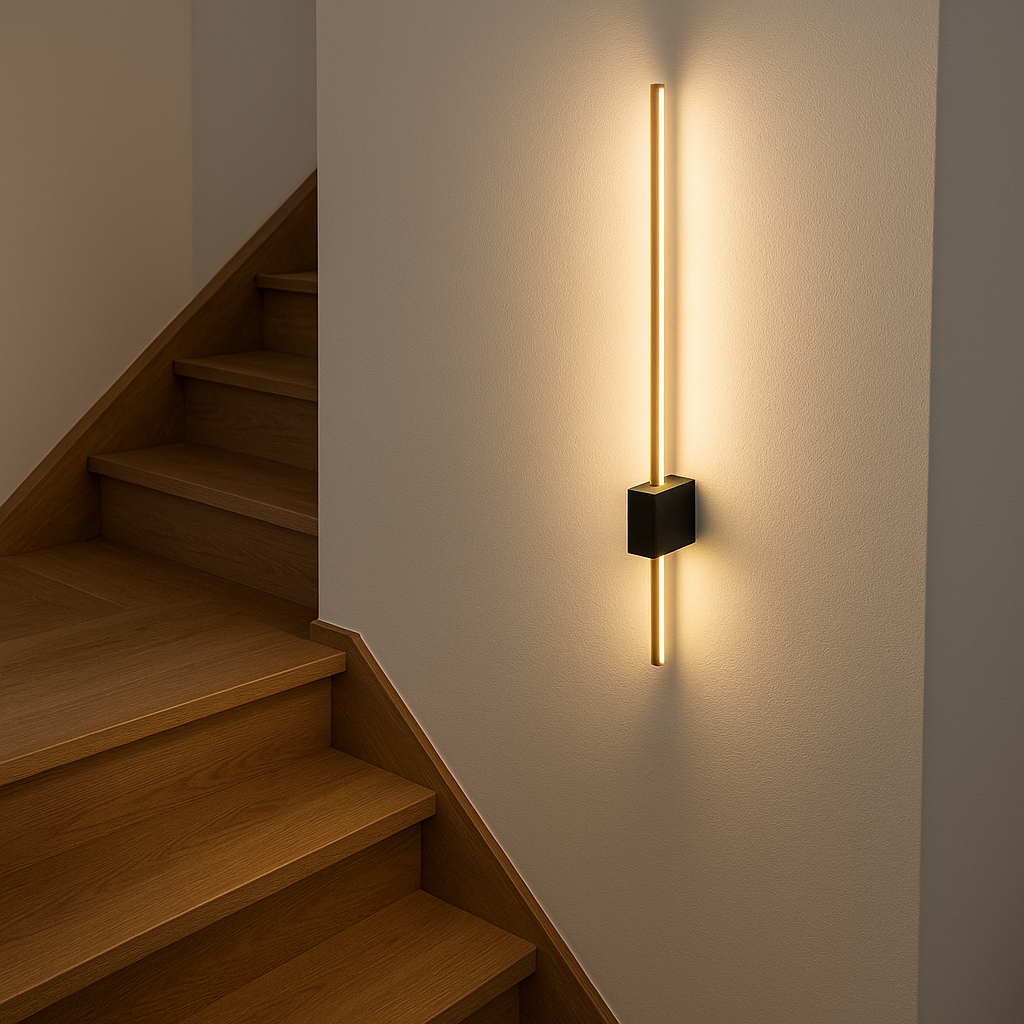 Kinkiet ścienny LED Como 60cm 6W IP20 4000K wewnętrzny zloty czarny lampa MasterLED - 2