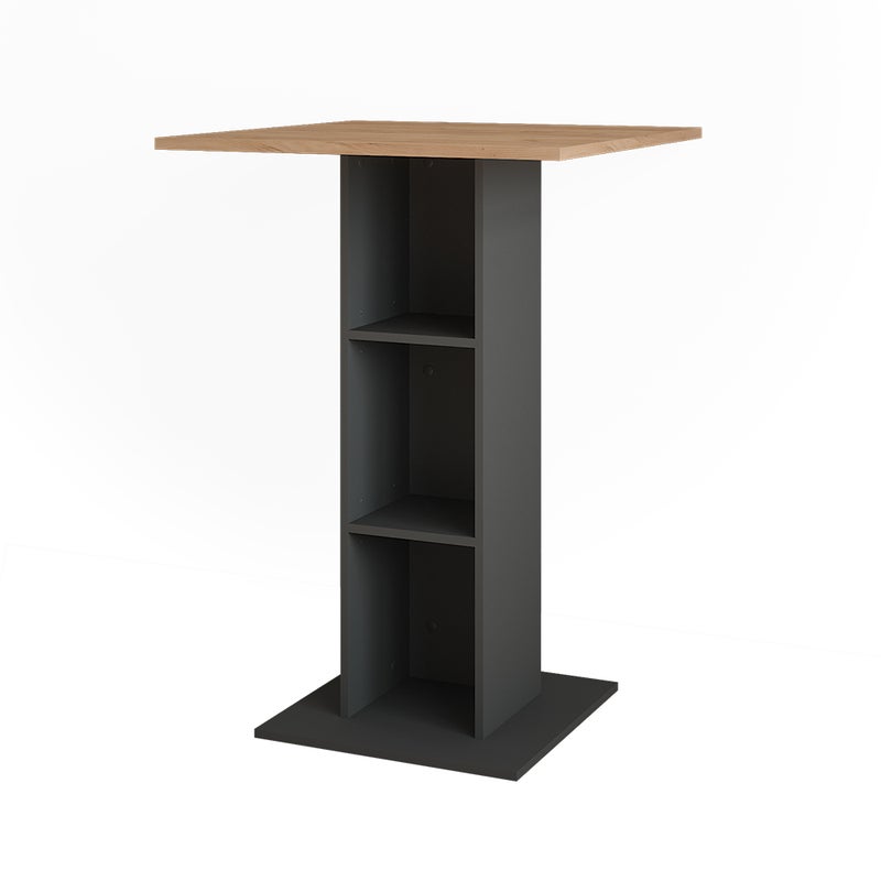 Vicco Stół barowy Repose, Złoty dąb power/antracyt, 75 x 75 cm