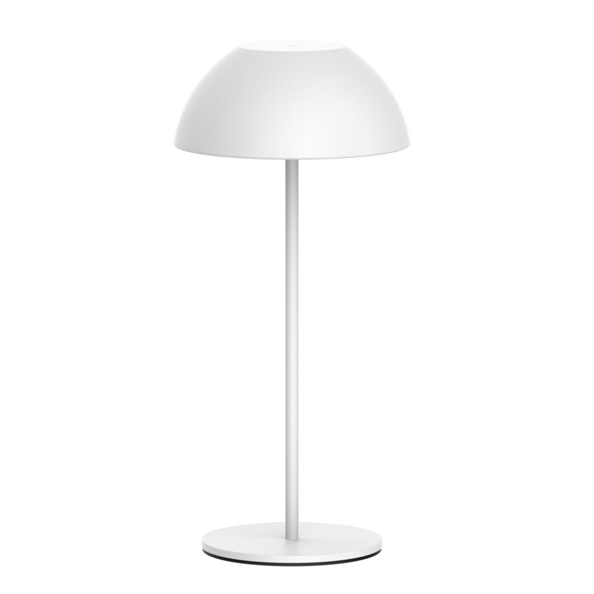 Lampa stołowa minimalistyczna zewnętrzna na taras biała LED 1.8W ciepła barwa klosz kopuła akumulator USB-C IP44 TANZANIA Polux