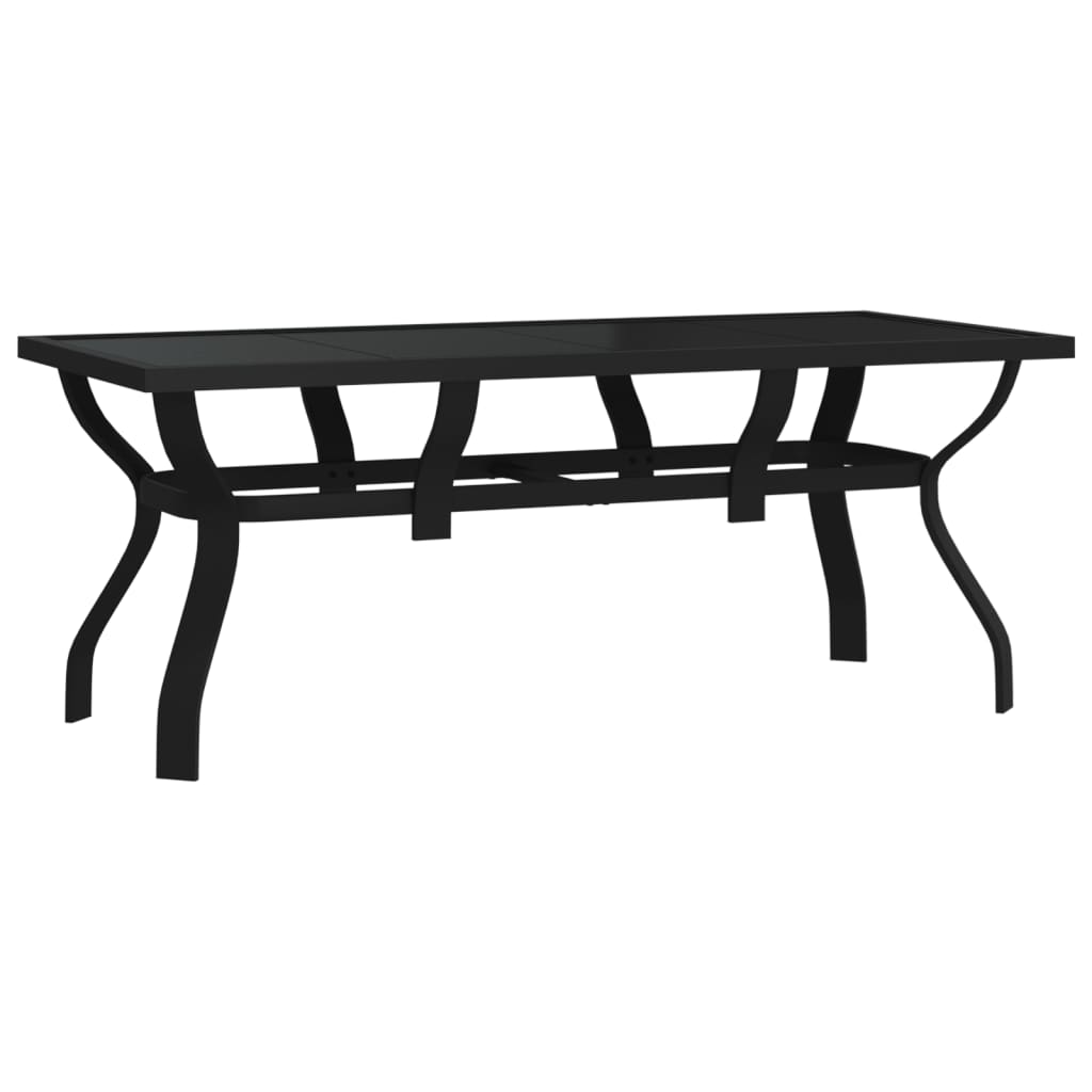 Maison Exclusive - Set da Pranzo da Giardino 7 pz Grigio e Nero - 6