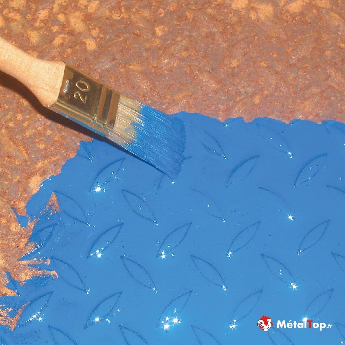 Peinture Direct Rouille - Metaltop - Vert oxyde chromique - RAL 6020 - Pot 15L - 3