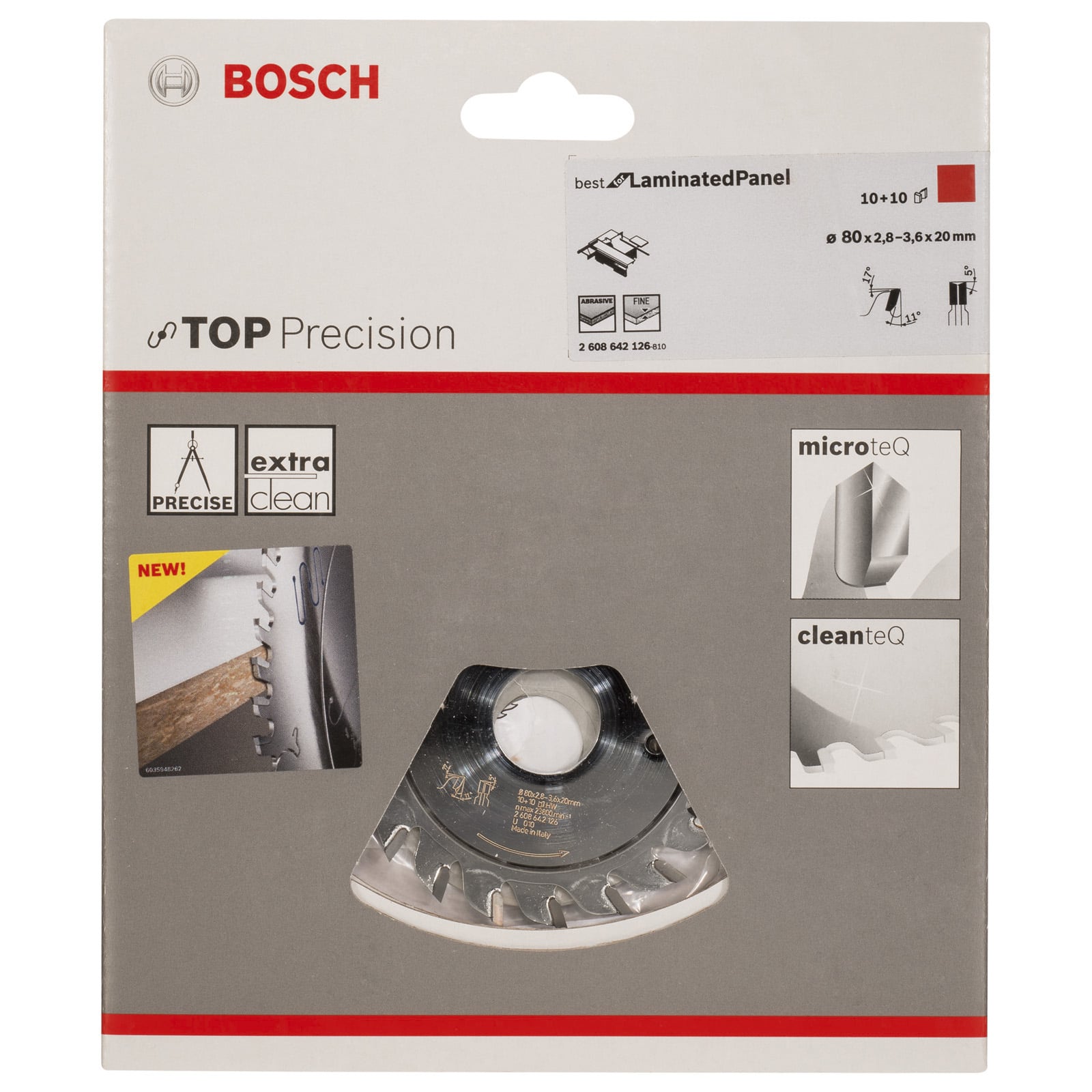 Bosch Piła do podcinania Top Precision Best for Laminated Panel, 80 x 20 x 2,8 - 3,6 mm -2608642126 - 4
