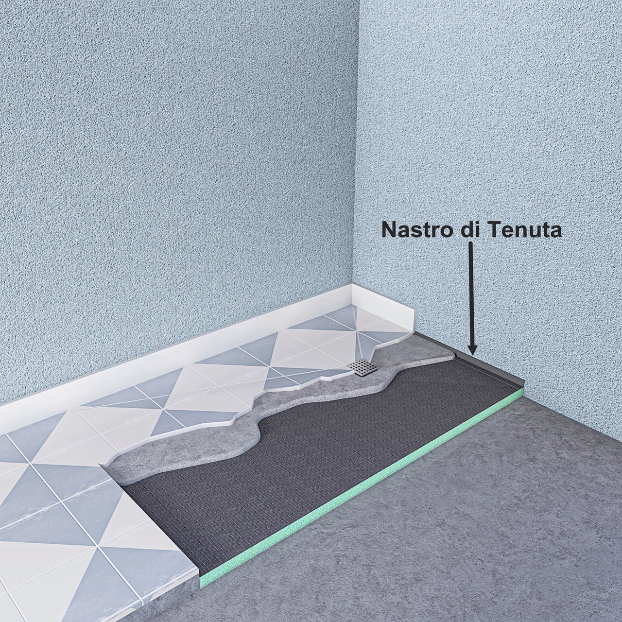 Piatto Doccia Pronto da Piastrellare in Estruso Rigida Polistirene Tagliabile Isolamento per Bagno Dimensione 80x160X4 cm - 4