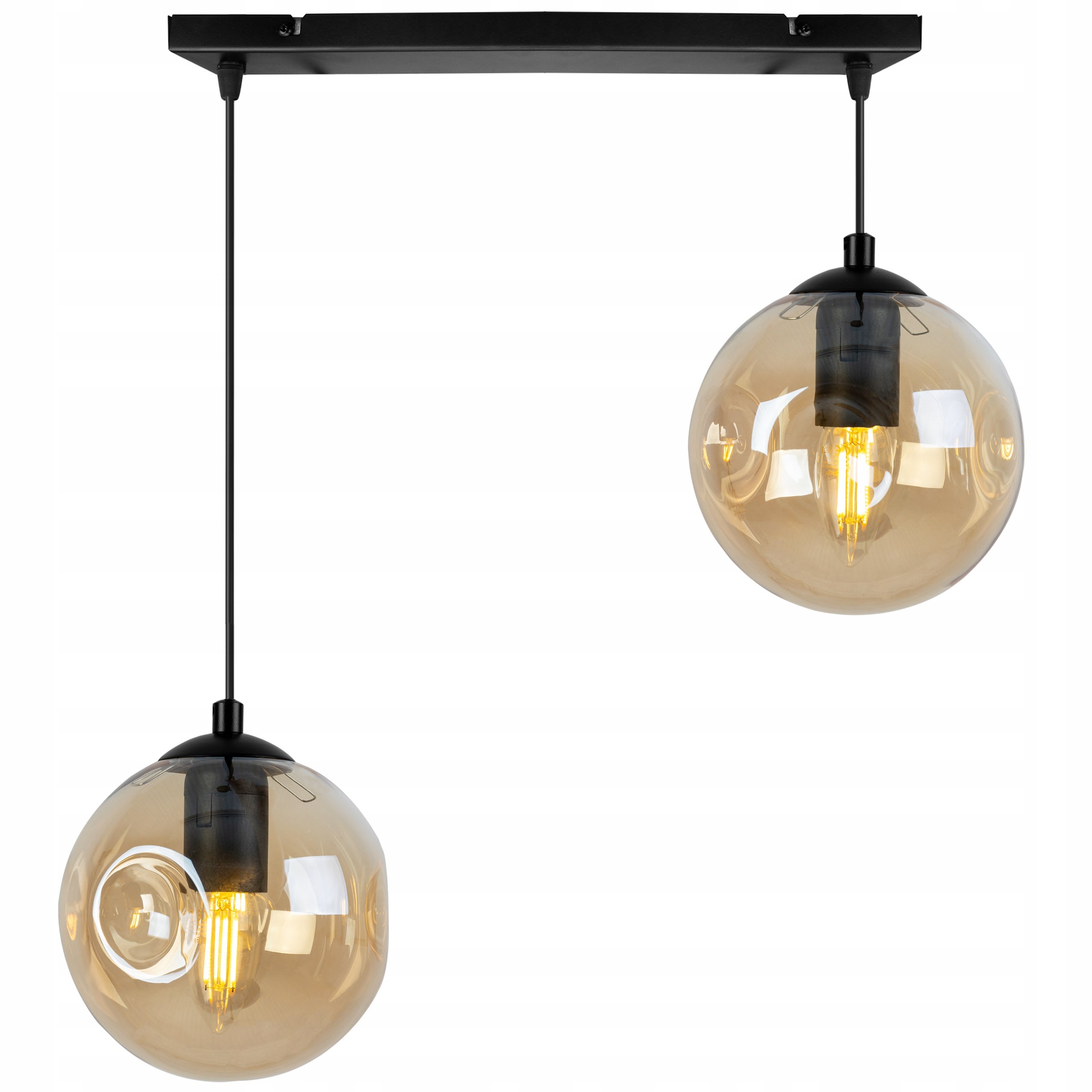 Lampa sufitowa wisząca Monako modern 2xE27 abażur kula miedziana Light Home LH - 2