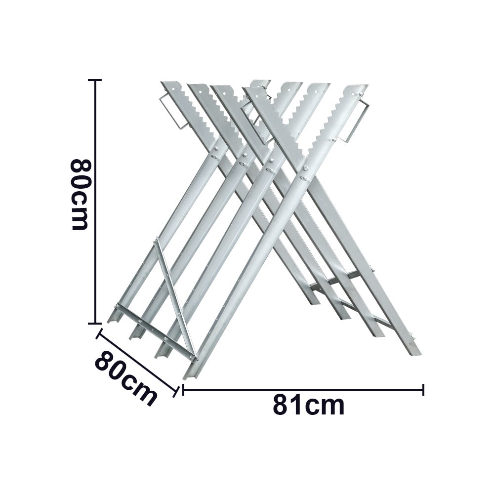 Banc De Scie A Buche Forest Master BLS-3H Chevalet à Bûches – Idéal Pour La Coupe Précise De Bûches Multiples – Capacité 250 Kg – Léger, Compact Et Pliable – 3 Chaînes