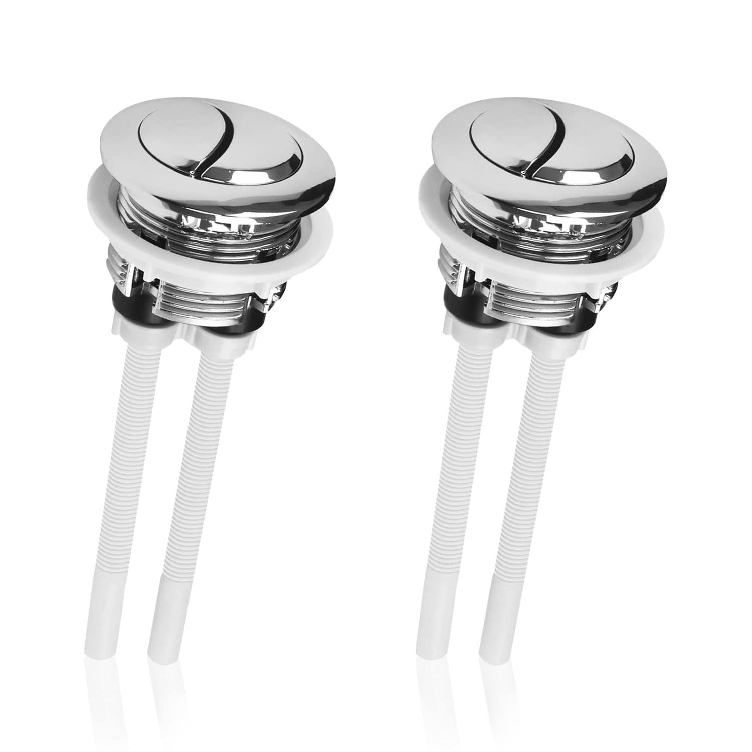 2 Boutons De Chasse D'Eau Double Poussoir 38mm - Remplacement Universel Pour Réservoir WC | Économie D'Eau, Installation Facile