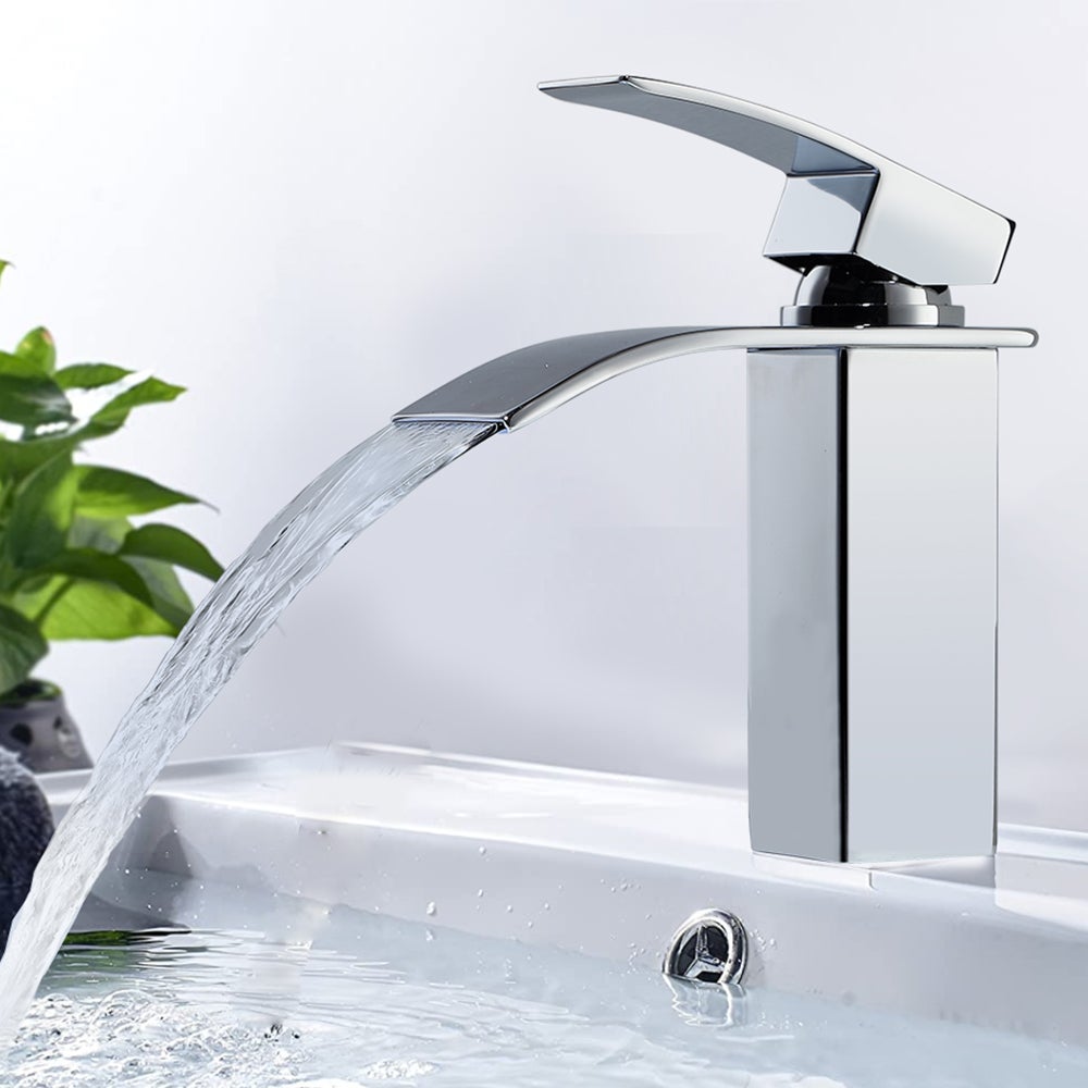 Kaskadowa bateria łazienkowa Mosiężna bateria umywalkowa Chromowana bateria dwudrożna