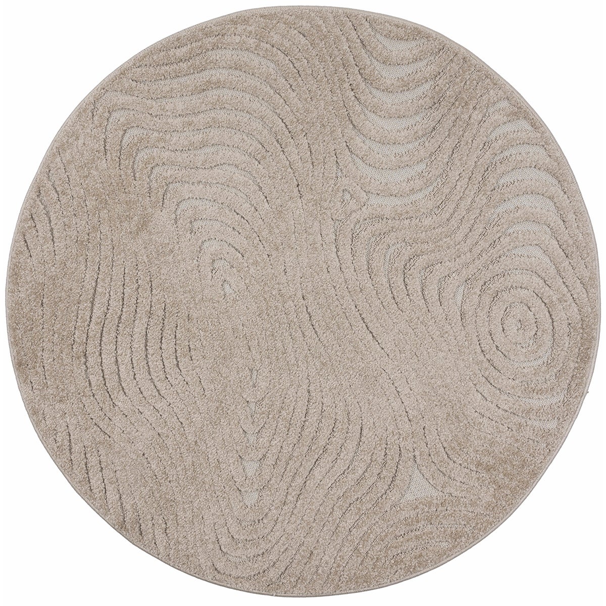 Dywan okrągły boho Cora 120 cm OEKO-TEX beżowy