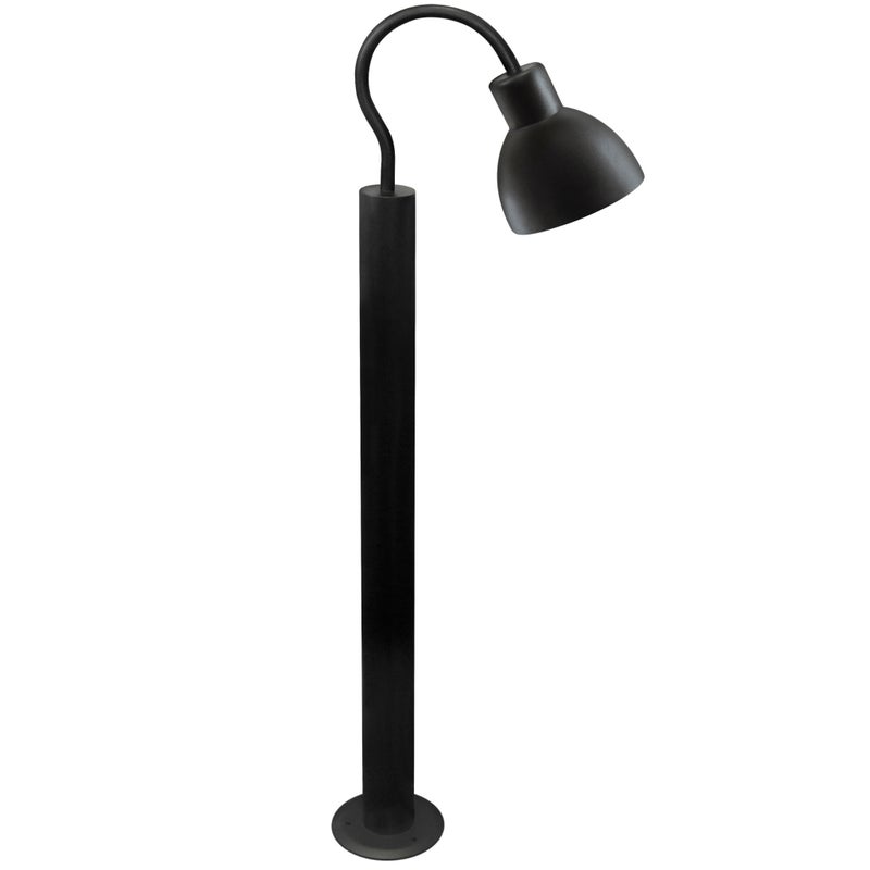 Lampa ogrodowa stojąca Arne czarny mat 1xE27x10W IP44 wym: 100 x 15 x 38 cm aluminium Polux
