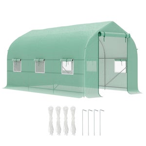 Serre Tunnel De Jardin 18m² Blanche Gamme Maraîchère Crimée 6x3 M - Serre de jardin