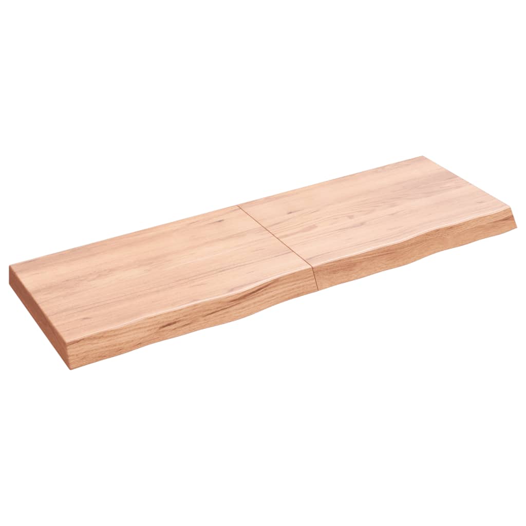 Plateau de table en bois de chêne traité marron foncé 160x40x(2-4) cm Plateau de table en bois de chêne traité marron foncé 160x40x(2-4) cm