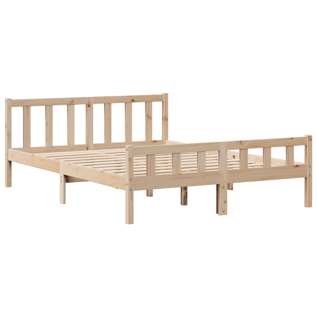 Lit double，Lit adulte，Cadre de lit sans matelas 120x190 cm bois de pin massif CSW9658421 - 7