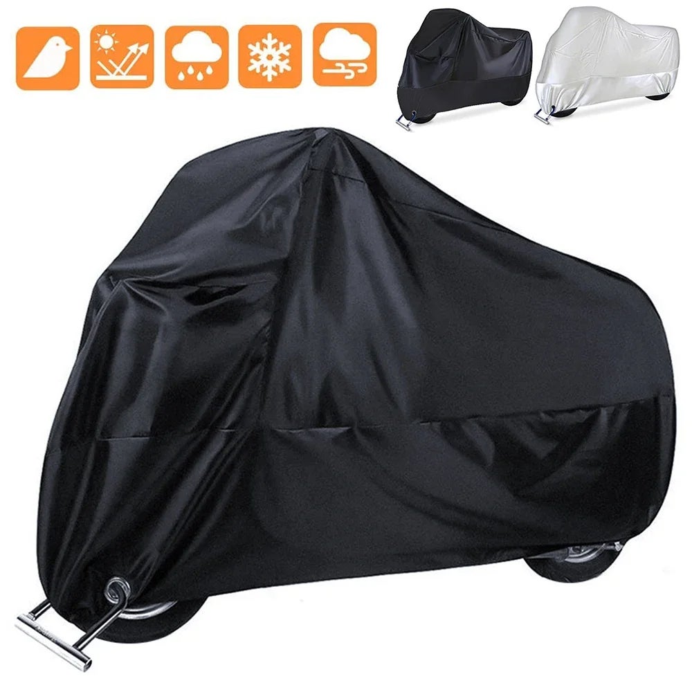 Housse Moto Étanche Extérieure et Intérieure, Scooter, Tissu Résistant à l'Usure, Protection Saisonnière Anti-poussière et Anti-UV - 9