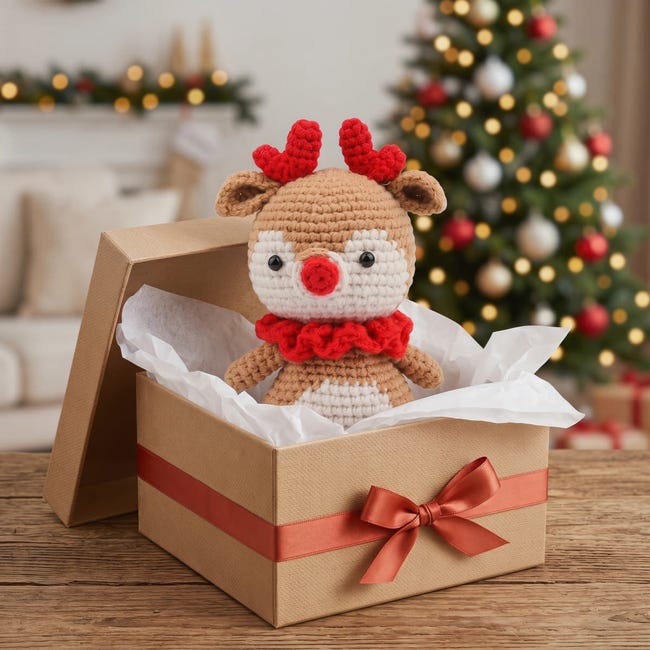 Kit Crochet DIY Cerf De Noël, Kit De Débutant Complet Avec Fil, Crochets, Fournitures Et Tutoriel Vidéo, Peluche Amigurumi | Leroy Merlin Kit Crochet DIY Cerf De Noël, Kit De Débutant Complet Avec Fil, Crochets, Fournitures Et Tutoriel Vidéo, Peluche Amigurumi | Leroy Merlin
