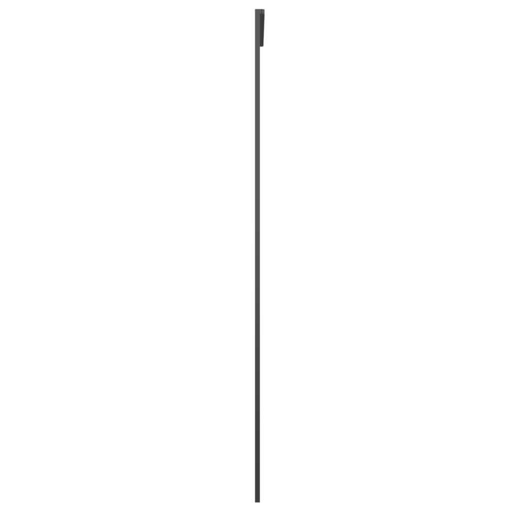 vidaXL Porte coulissante Aluminium et verre ESG 76x205 cm Noir - 8