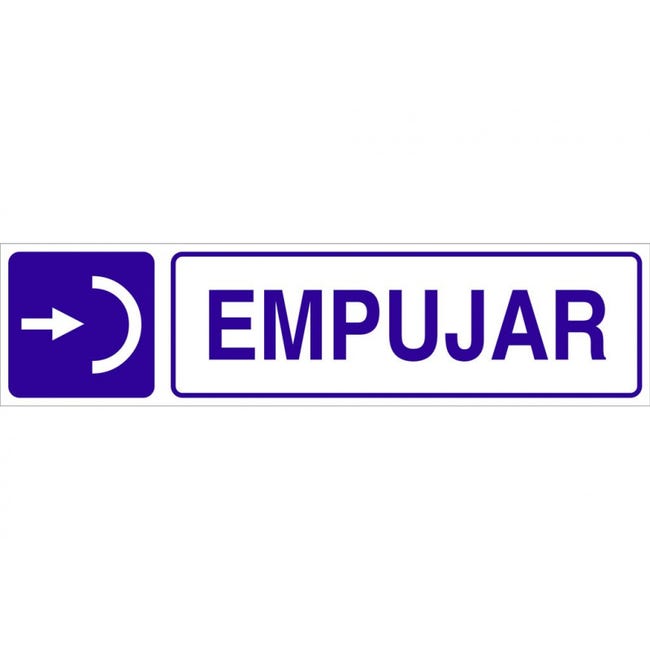 Señal informativa para puertas Empujar, de texto y pictograma COFAN ...