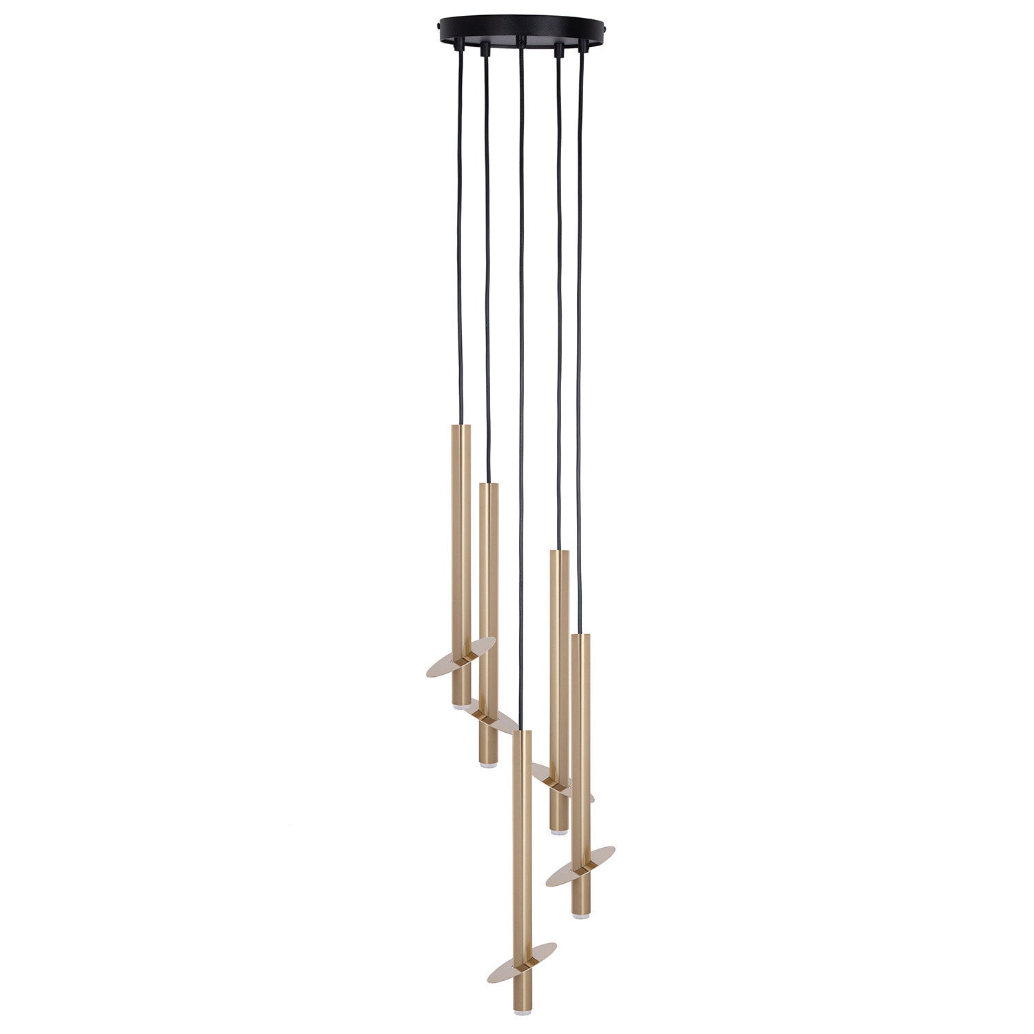 Lampa wisząca Sopel Ring złoto-czarna 5xG9x3W ring wym: 130 x 26 x 26 cm metal SIGMA