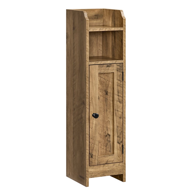 Hzuaneri Meuble De Salle De Bain Blanc - Armoire Étroite Avec Tiroirs, Portes Et Étagères Réglables BC29813G
