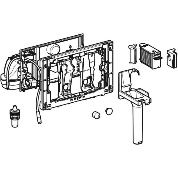 Geberit DuoFresh Module à déclenchement manuel et à encastrer, pour Geberit DuoFresh Stick, pour chasse d'eau encastrée Sigma 12 cm, 115.051.BZ.2, - 2