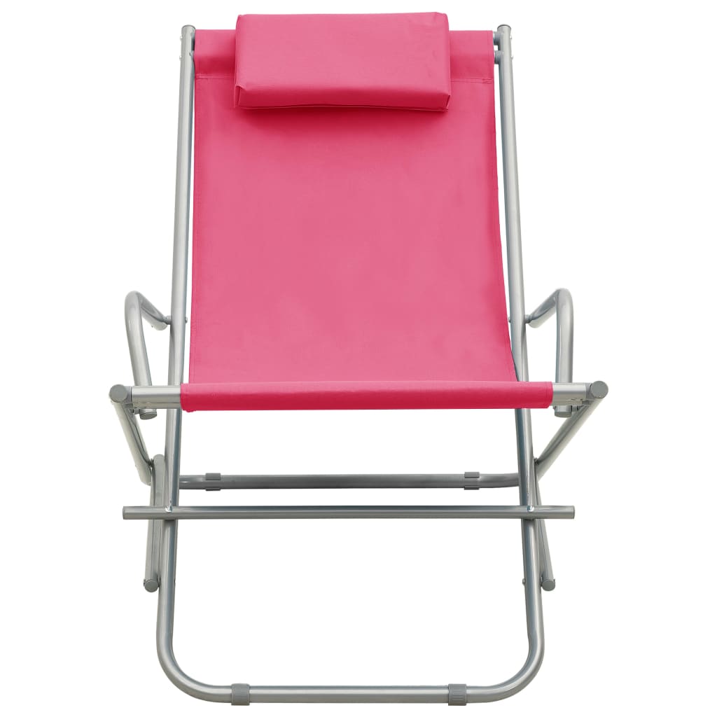 Chaises à bascule 2 unités en acier rose – ComfortXL - 3