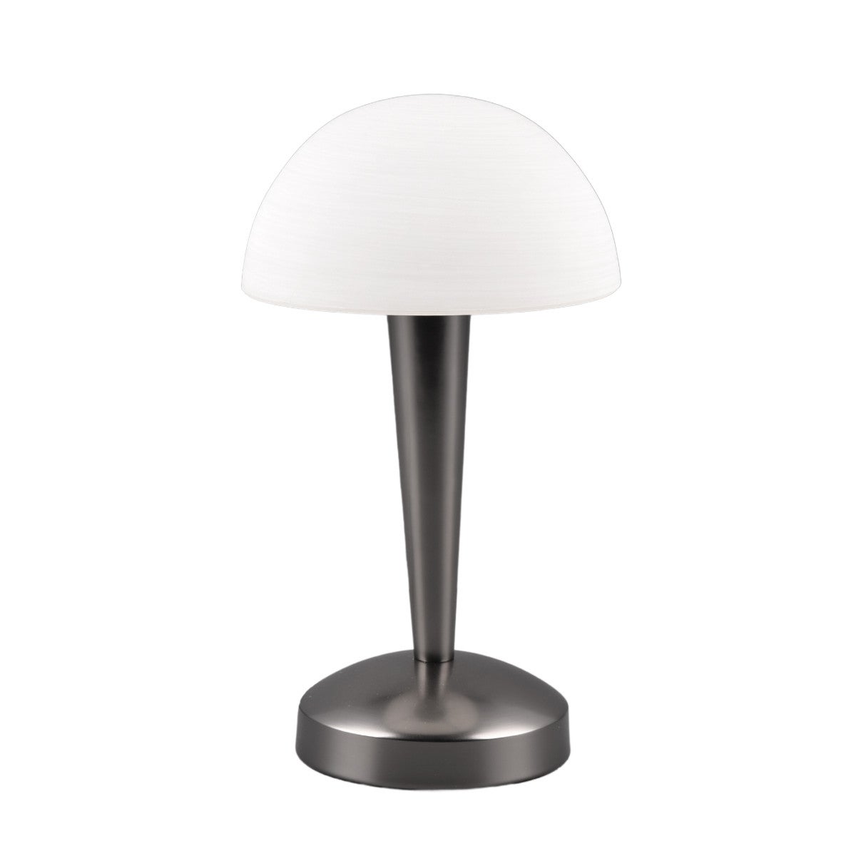 Lampa stołowa czarna chrom biała grzybek dotykowa E14 Canaria RL
