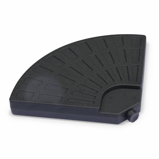 Pied pour parasol déporté remplissable 100L en plastique noir avec Pied pour parasol déporté remplissable 100L en plastique noir avec