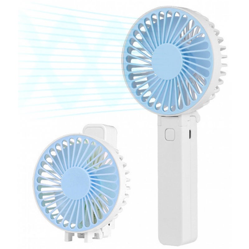 Przenośny wentylator - Mały, przenośny wentylator z USB - Akumulatorowy mini wentylator - 3 tryby - Bezprzewodowy wentylator stołowy