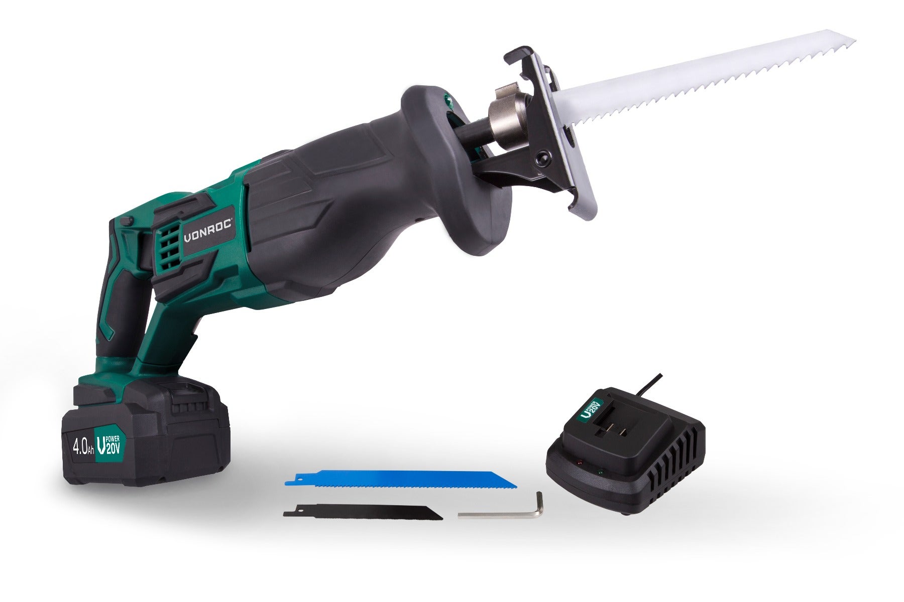 Scie Sabre VONROC 900W - 3 Lames Incluses - Poignée Rotative Et Câble 3m