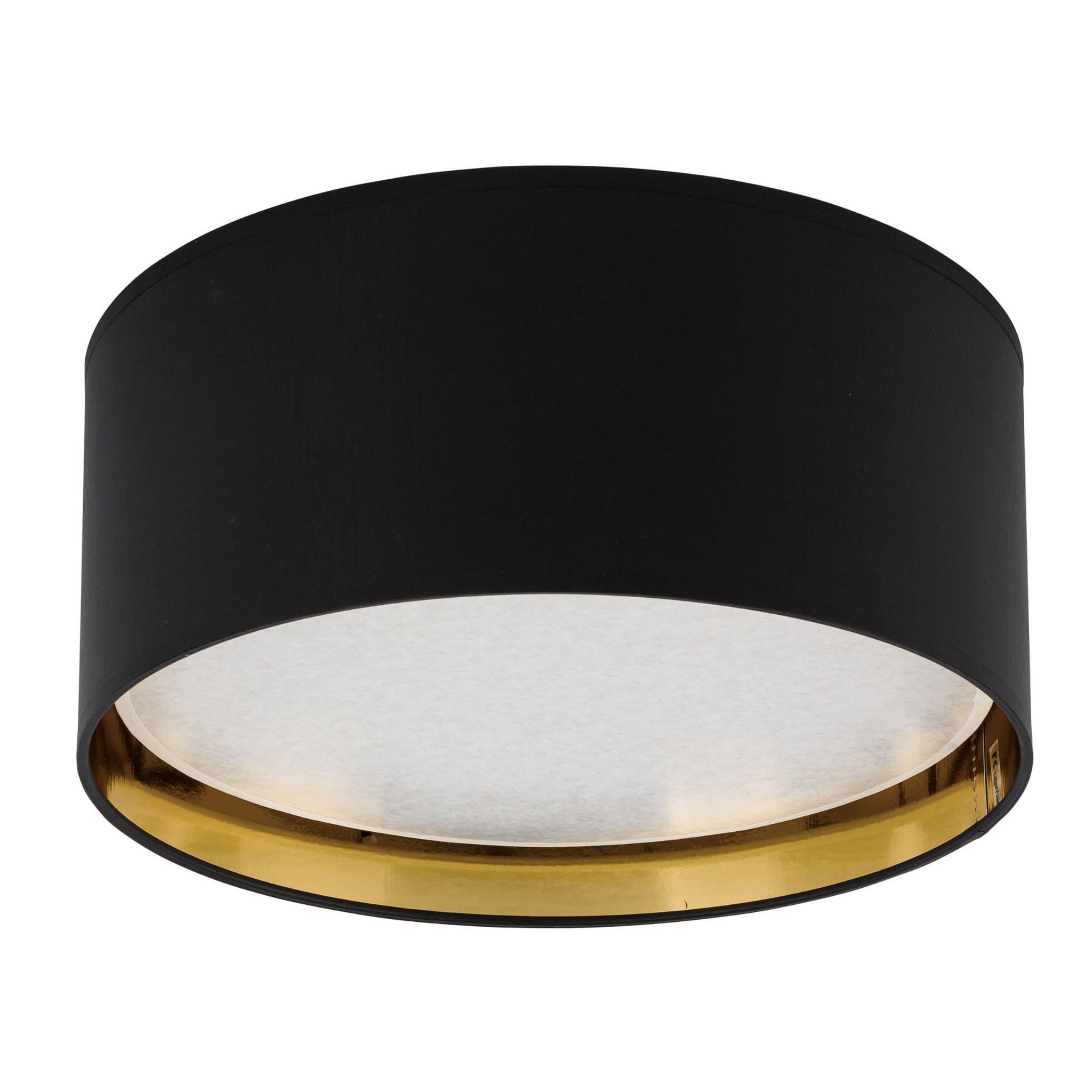 Plafon Bilbao okrągły biało-czarno-złoty 4xE27x15W wym: 17 x 45 cm IP20 tkanina TK Lighting