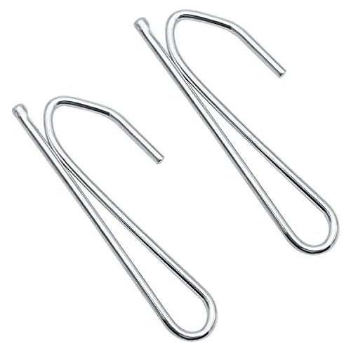Crochet De Rideau Double En Métal Nickelé - Pour Système Oesengleiter, 32mm De Long, Fixation Stable