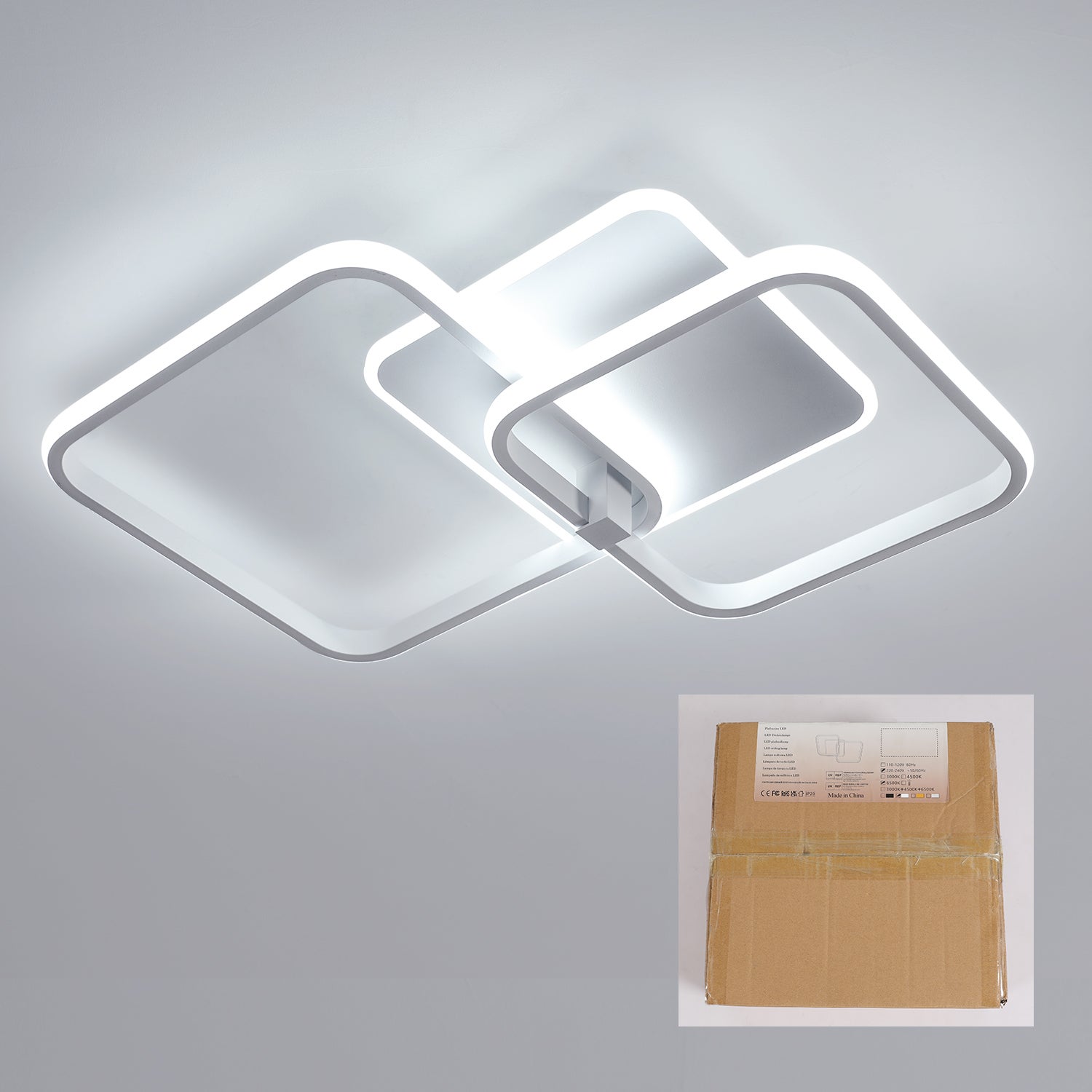 Toolight LED Deckenleuchte 40W – Modernes Quadrat-Design Für Helles Licht