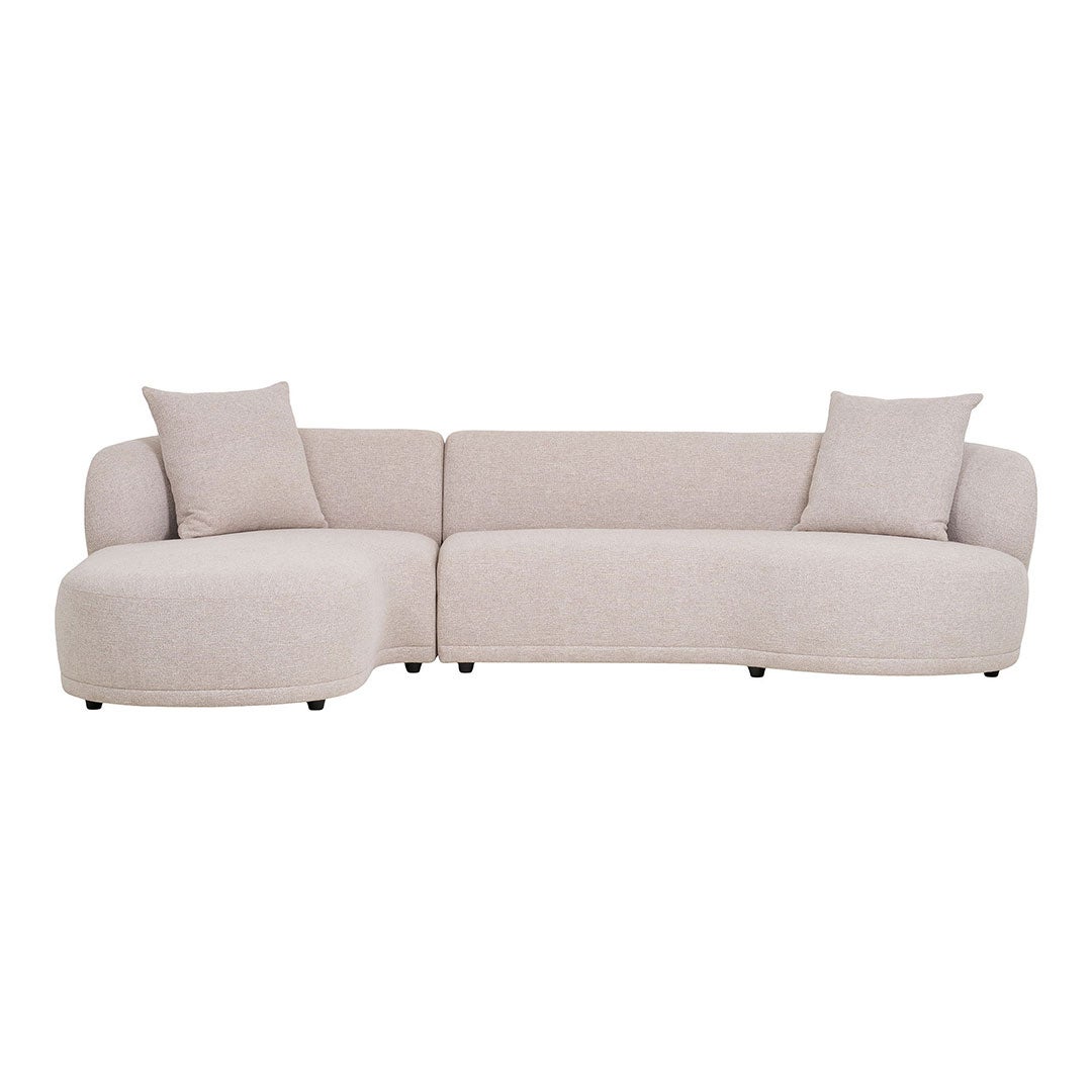 Kingston sofa Z 2 poduszkami, lewostronna naturalna.