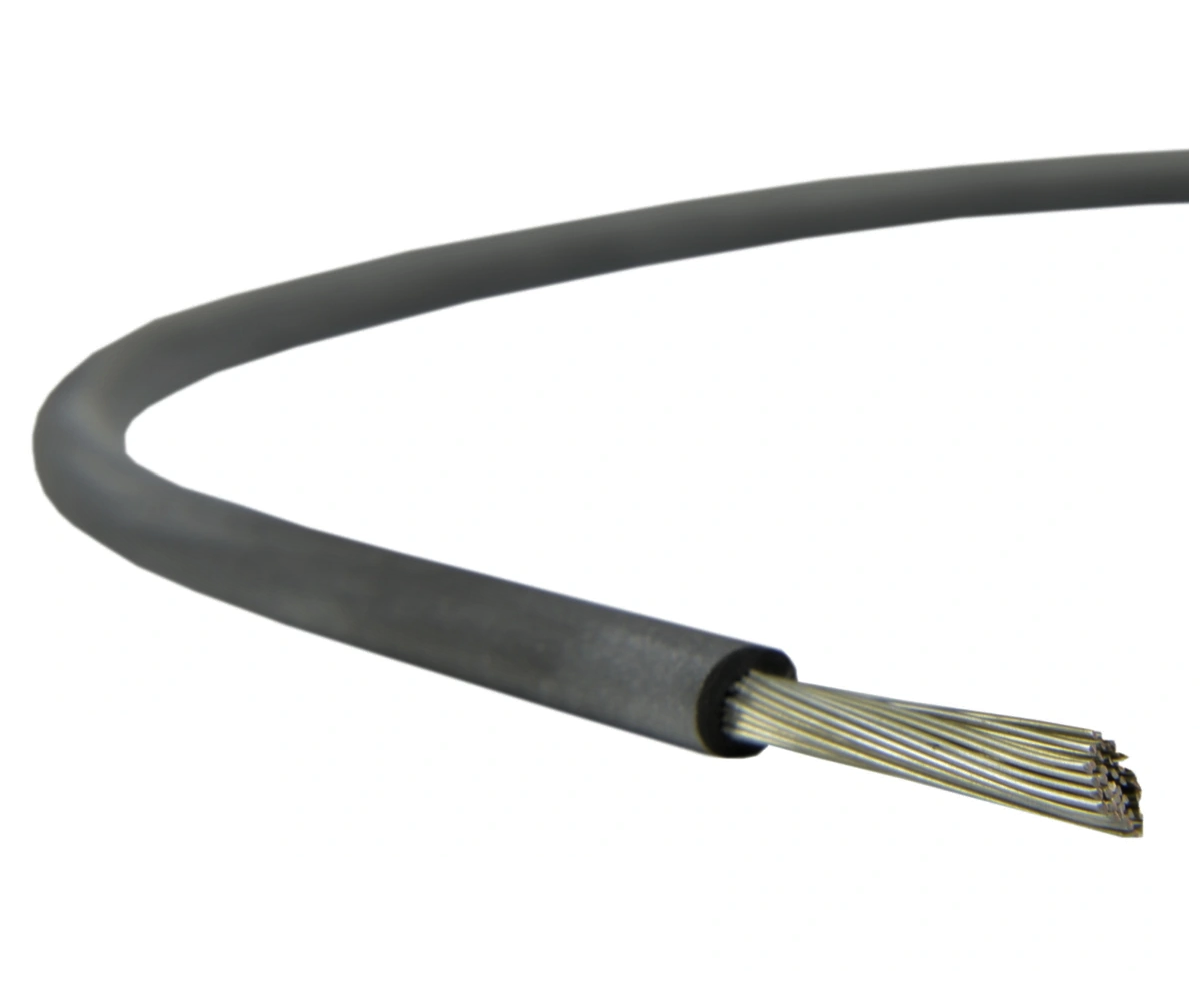 Kabel silikonowy SIF 180°C 10mm2 jednożyłowy czarny 300/500V ciepłoodporny bezhalogenowy linka TKD 100m