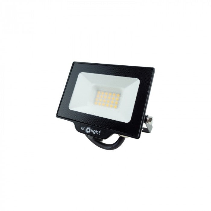 Naświetlacz LED czarny LED 20W 4000K 1800lm IP65 wym: 9 x 11,4 x 2,9 cm aluminium Ecolight