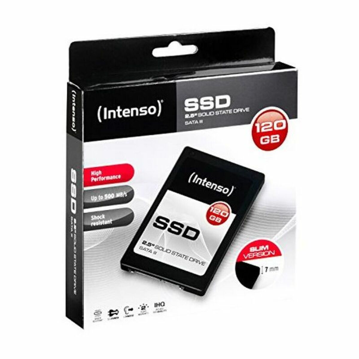 Intenso 3813430 ssd 120gb prodajna embalaža in disk