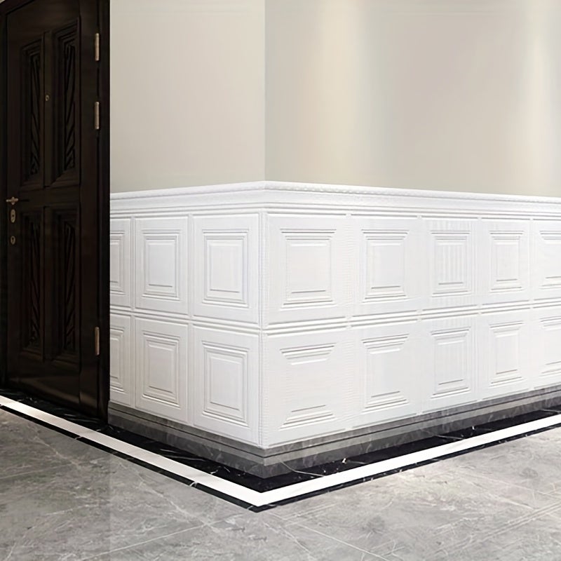 Autocollant de carrelage mural 3D, autocollant mural auto-adhésif imperméable et résistant à l'humidité, facile à coller et à peler, 10 pièces - 7