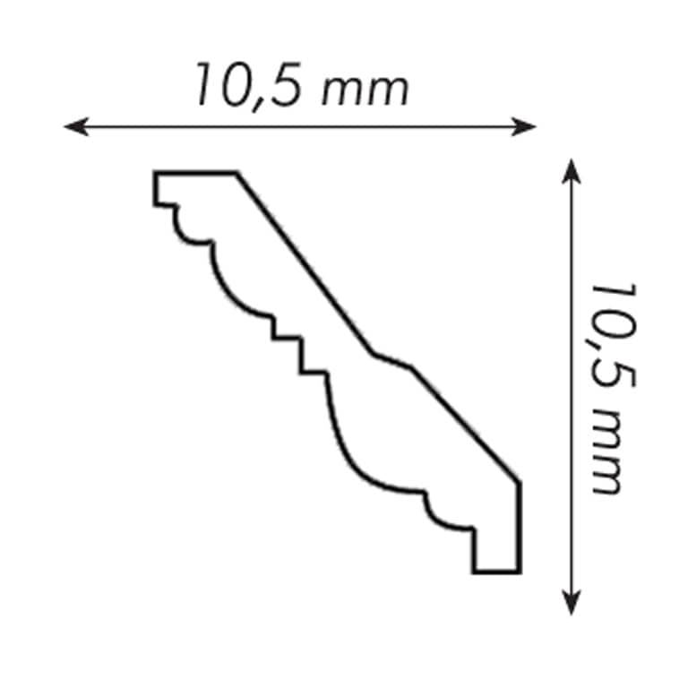 Cornisa techo Marie - Poliestireno expandido EPS - Medidas: 200 x 10,5 x 10,5 cm - Homestar - 2