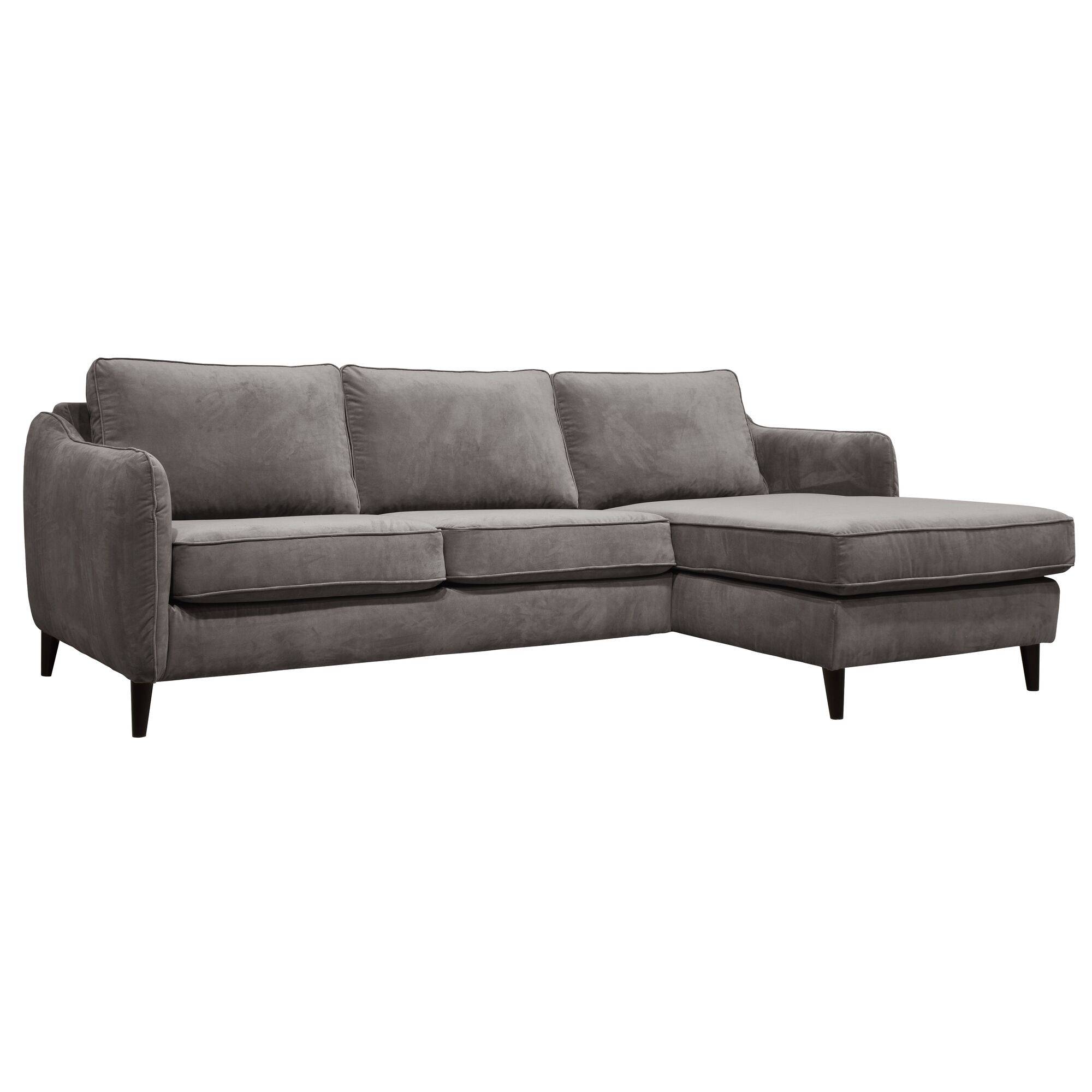 Canapé d'angle convertible droite 4 places Eden Gris