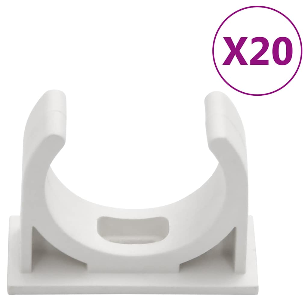 Goulotte de câble avec pinces en PVC, Ø32 mm, 10 m - 4