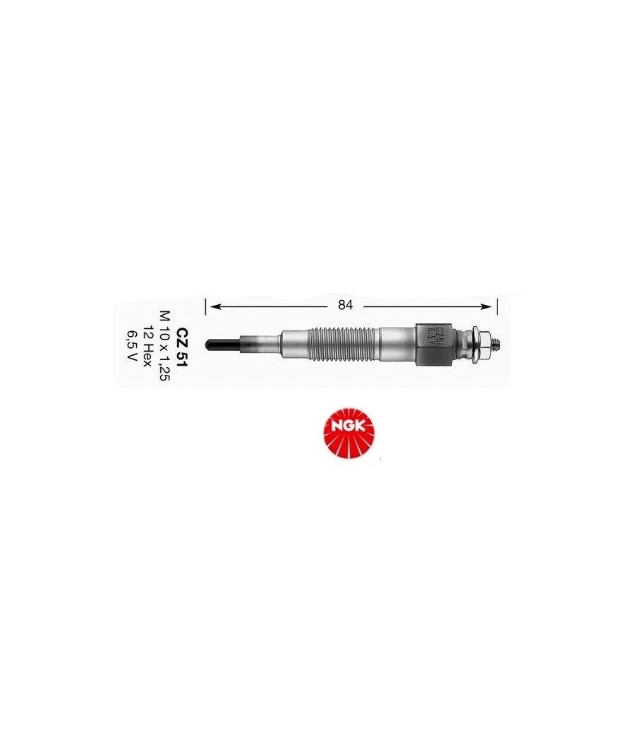 Bougie De Préchauffage NGK Y-106V - Compatible Kubota 15521-65512 / 15521-65510